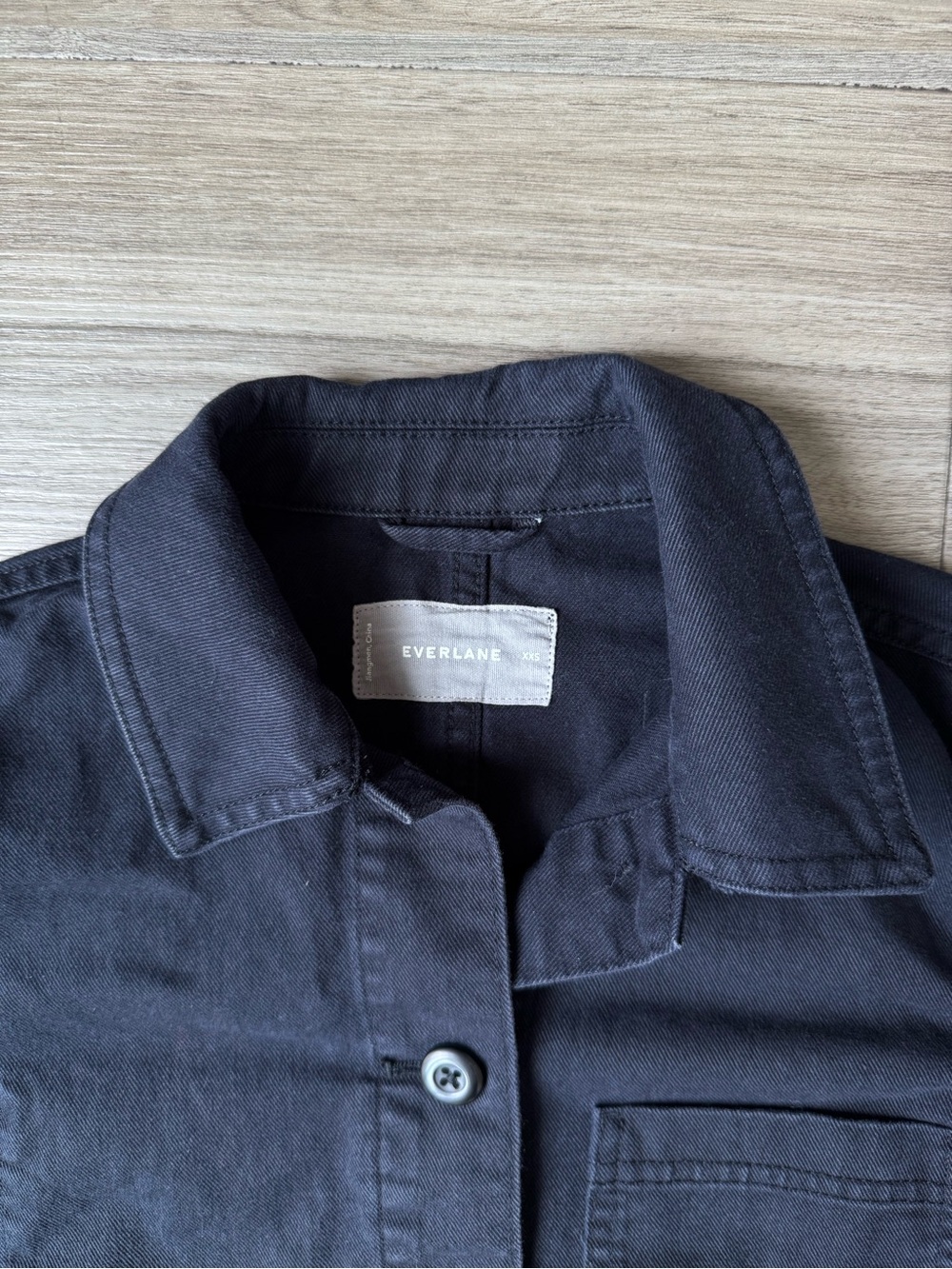 Everlane Black Cropped Chore Jacket Size XXS - Picture 7 of 8